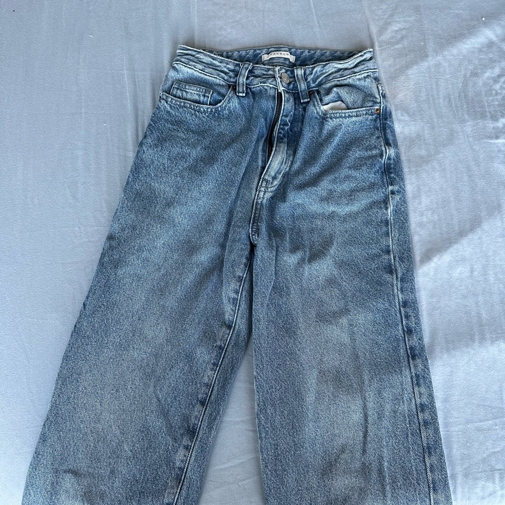 (2/$20) PacSun blue jeans with slit bottoms